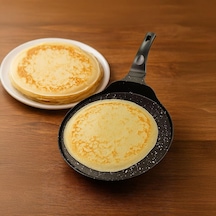 Granit Kaplama Krep Tavası 26 Cm Yapışmaz Yüzeyli İdeal Krep, Pankek Ve Omlet Tavası Tek Renk