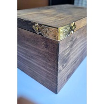 Dekoratif Kutu Kenarı 8 Adet Kutu Sandık Aksesuar Sarı