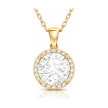 Gümüş Gold Yuvarlak Montür Kadın Kolye Gümüş Gümüş Gold Yuvarlak Montür Kadın Kolye Gümüş