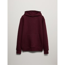Marks & Spencer Pamuk Karışımlı Kapüşonlu Sweatshirt T07005133 Bordo