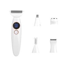 Solys Smoothshave Razor 2.0 Kadın Tıraş Makinesi 5'i 1 Arada Ağrısız Elektrikli Tıraş Makinesi, Vücut, Bikini Bölgesi, Koltuk Altı, Kaş Ve Burun Kıllarına Uygun