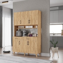 Maya Kahve Köşesi Çok Amaçlı Dolap Kiler Mutfak Dolabı Çam 105 Cm Çam