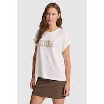 U.S. Polo Assn. U.s. Polo Assn. Kadın Tişört 50322109-vr256 İnci