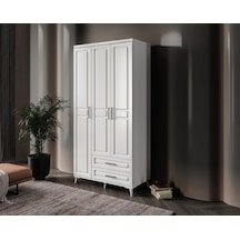 GuneyStore Gözde 3 Kapaklı Komple MDF Beyaz Gardırop