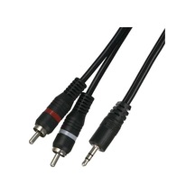 9447s 3.5mm Stereo To 2rca Aux Ses Kulaklık Çevirici Kablosu 1.8 Metre 2 X Rca Analog Ses - 3.5mm Stereo Kablosu İle Ses Kartı Yada 3.5 Mm Stereo Ses Veren Kırmızı/beyaz Hoparlörlere