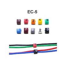 Ec-5 Renkli Kablo İşaretleyici Numaratör 16 Mm² Awg 6-8 100 Adet