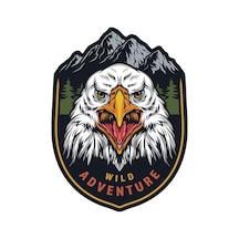 Off Road Camping Adventure Kamp Eagle Kartal Sticker 10 X 7,5 Cm