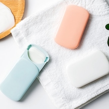 3 Adet Pembe Sabun Kağıt Kullanışlı Sevimli Yıkama El Banyo Sabunu Gevreği Mini Temizlik Sabunu Levha Seyahat Uygun Çok Renkli
