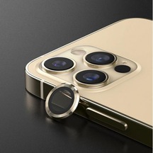 Binano Metal Ring Apple Uyumlu iPhone 13/13 Mini Gold Kamera Koruyucu