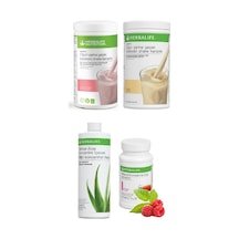 Herbalife 1 Ahududu Ve Beyaz Çikolotalı Shake +1 Fındıklı + 1 Aloe + 1 Ahududu 50gr Çay.