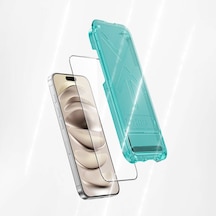 Apple Uyumlu   iPhone 16 Plus Benks Glass Warrior Hd 0.3mm Cam Ekran Koruyucu Uygulama Aparatlı