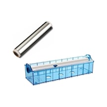 Geseus Sanayi Tip Uzun Metraj Alüminyum Folyo 30 x 110 M 14 Mikron Folyoluk Kesim Aparatlı