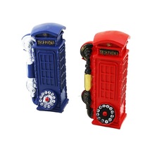 Ers Telefon Kulübesi Vintage Dekoratif Biblo - Kumbara Renkli 20x6x6cm Reçine