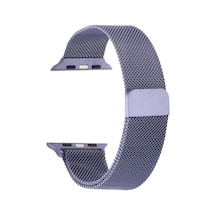 Kilifone - Apple Uyumlu  Watch 40mm - Kordon Metal Kordon - Krd-01 - Derin Mor - T11061