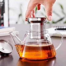 Epinox Cam Demlik Çelik Süzgeç V Model 500 ML Şeffaf