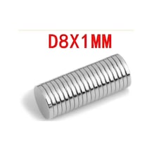Neodyum Mıknatıs Magnet Silindir 100 Adet D8 X 1 Mm