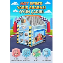 Hot Speed İç Ve Dış Mekan Çocuk Oyun Çadırı - Dayanıklı Pratik Ve Kolay Kurulumlu Çok Renkli