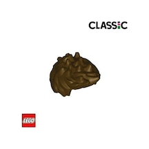 Minifigür Parçaları: Saç - Hair: Minifigürler Için Dik Kesilmiş Erkek Kahverengi Saç Modeli