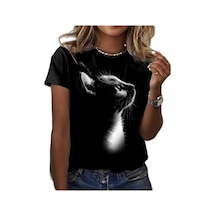 Kozia Outdoors Malkocbey Gölge Kedi Baskılı Oyaka Oversize T-şhirt Siyah SIYAH