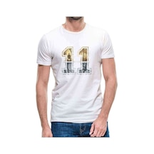 Stranger Things 11 Eleven Baskılı Beyaz Erkek Tshirt