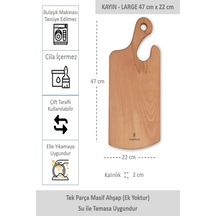 Yekpare Masif Ahşap Sunum Tahtası Kesme Tahtası Kayın Large 4