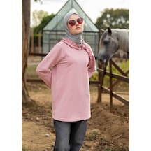 Tesettür Eşofman Üstü - Pembe Pembe