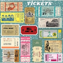 Tickets Sticker Seti Laptop Notebook Telefon Etiket Journal