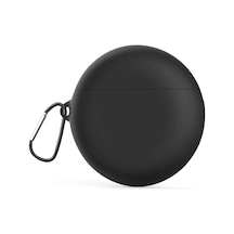 Huawei Freebuds 4i Kılıf Çengelli Smooth Matte Tpu Kılıf, Siyah, Standart