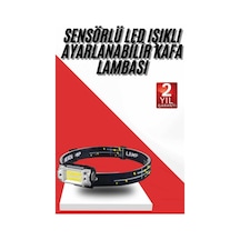 Sensörlü - 637 - Kamp Lambası Ayarlanabilir Kafa Lambası - Novapazr - Kafa Bantlı Şeffaf