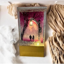 Dekoratif Işıklı Sokak Lambası Gold Gece Lambası Gold