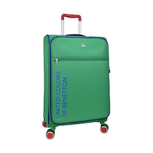 United Colors Of Benetton Ultra Light Hafif Lüx Kumaş Büyük Boy Valiz Yeşil BNT2100 Yeşil
