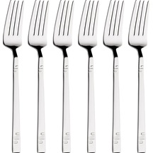 Yiğitsan Şehzade Elif 6Lı Yemek Çatal-304 Çelik Gümüş