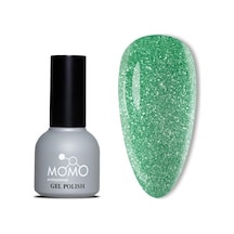 Momo Professional Disko Kalıcı Oje D009 Yeşil 10 Ml, Reflective Flash Gel Polish 0