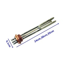 1-1/2" Termostat Borulu Kafalı Pot Isıtıcı Krom Rezistansı 30 CM 2500 W
