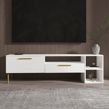 Tv Sehpası Pergo Beyaz Gold 160 Cm