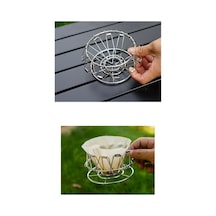 Metabagua Kahve Filtresi Konisi Pour Over Kahve Damlatıcı Stand Tutucu Altın M3nbhh Çok Renkli