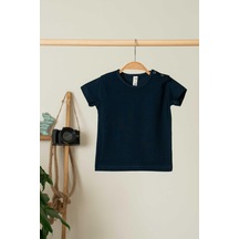 Twoo Kids Yakası Çıtçıtlı Unisex Çocuk Tişört - Lacivert