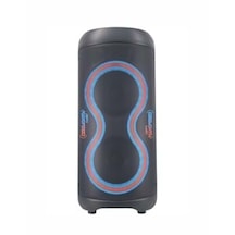 Ceremony Audio Cm-308 Taşınabilir Bluetooth Parti Hoparlör 2x8 Inç Woofer 300watt Tws Disco Lights