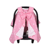 Sevi Bebe Fiyonklu Ana Kucağı Örtüsü Art-204 Pembe Yıldız-9084337367143