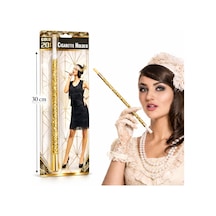 30 - 948 - Cm Altın Gold Payetli Sigara Tutacağı 1920 Ler Gatsby - Edntrend - Parti Aksesuarı