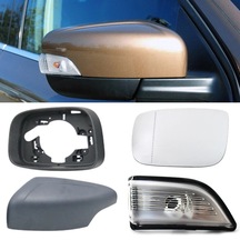 1 Adet Çerçeve Sağ Araba Dış Dikiz Aynası Kapağı Konut Çerçeve Yan Kapı Ayna Isıtmalı Cam Lens Dönüş Sinyal Işığı Volvo Xc60 2007-2013