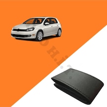 Volkswagen Golf 6 Uyumlu Deri Direksiyon Kılıfı Kaliteli Dikmeli Siyah