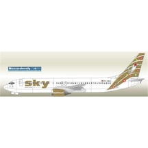 Nazca Decals Sky010 1/144 Ölçek, Sky B737-400 Gold With Laser Printed