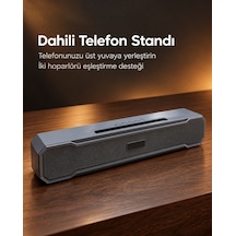 Köşeleri Eğimli Bar Tipi Tasarıma Sahip Şarj Edilebilir Masaüstü Bluetooth Hoparlör