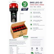 Dmr Lay5-ev Neon Kırmızı Sinyal Lambası
