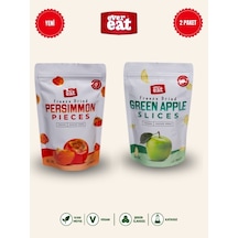 Evereat Cennet Hurması-elma Freeze Dry Meyve Cipsi 2'li Paket Doğal Atıştırmalık 1 Adet