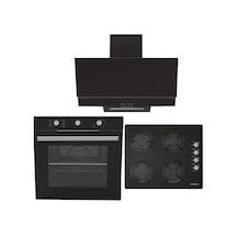 Alveus Ecoplus AF860 - A10 - AD07 Siyah Ankastre Set