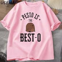 Flood Of Style Petso En Iyi Tişörtleri Erkekler Rahat Pamuk Kısa Kollu Tee Unisex Baskı T-shirt Sokak Pembe