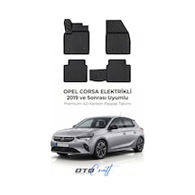 Otocraft Opel Corsa Ev 2019+ Araca Özel 4d Karbon Oto Paspas Havuzlu Tam Set