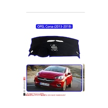 Opel Corsa 2013-2019 Torpido Koruma Halısı Mavi Kenar